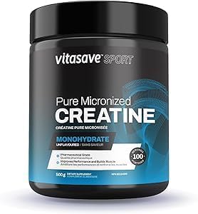 Vitasave Sport Pure Micronized Creatine Monohydrate - Pharmaceutical Grade (100 servings)