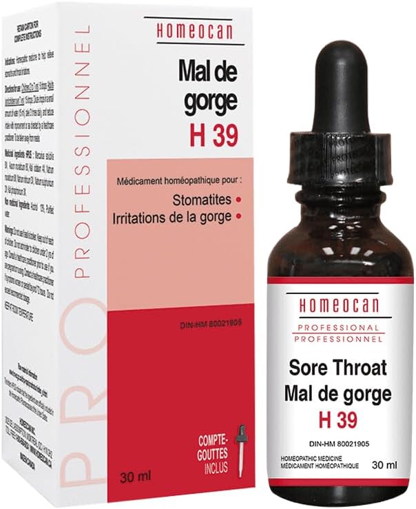 Homeocan - HOMEOCAN PROFESSIONAL - DROPS LINE H39 Sore Throat 30 mL