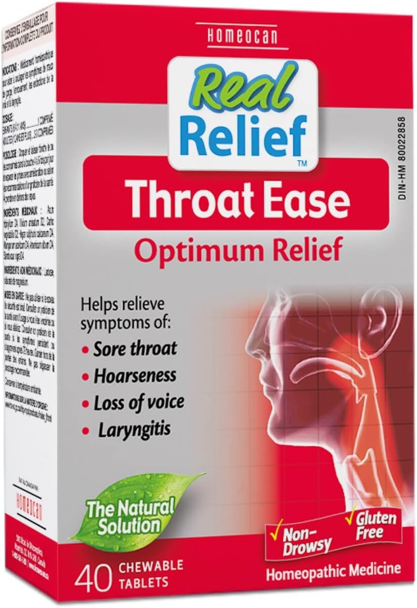Homeocan - REAL RELIEF LINE (FOR ADULTS) TABLETS Throat Ease 40 comp