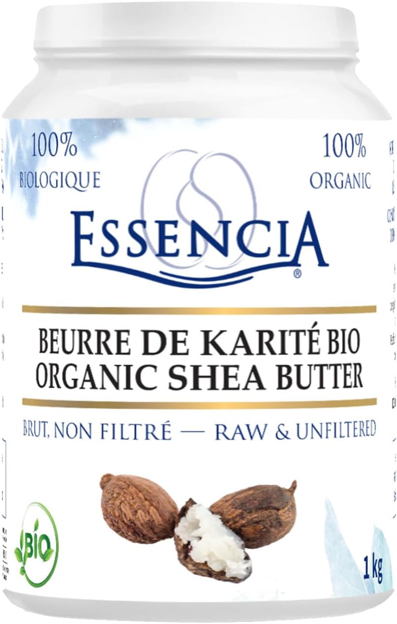 Essencia - ORGANIC VEGETABLE BUTTERS & NEUTRAL CREAM BASE Organic Raw Shea Butter 1 kg