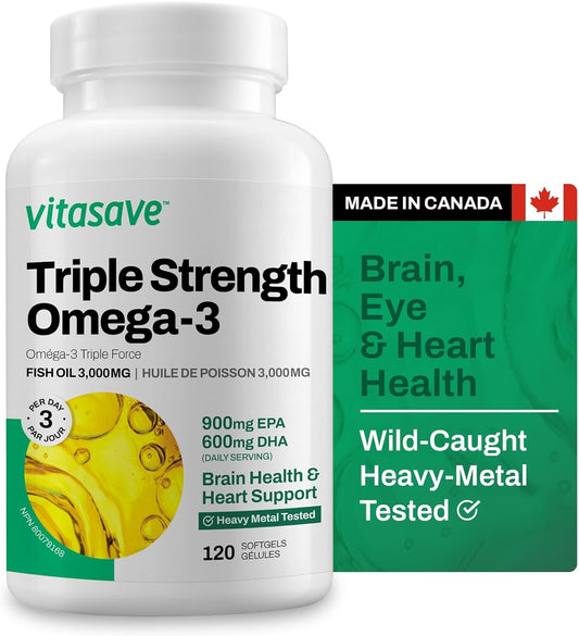 Vitasave Omega-3 Triple Strength (120 Softgels)