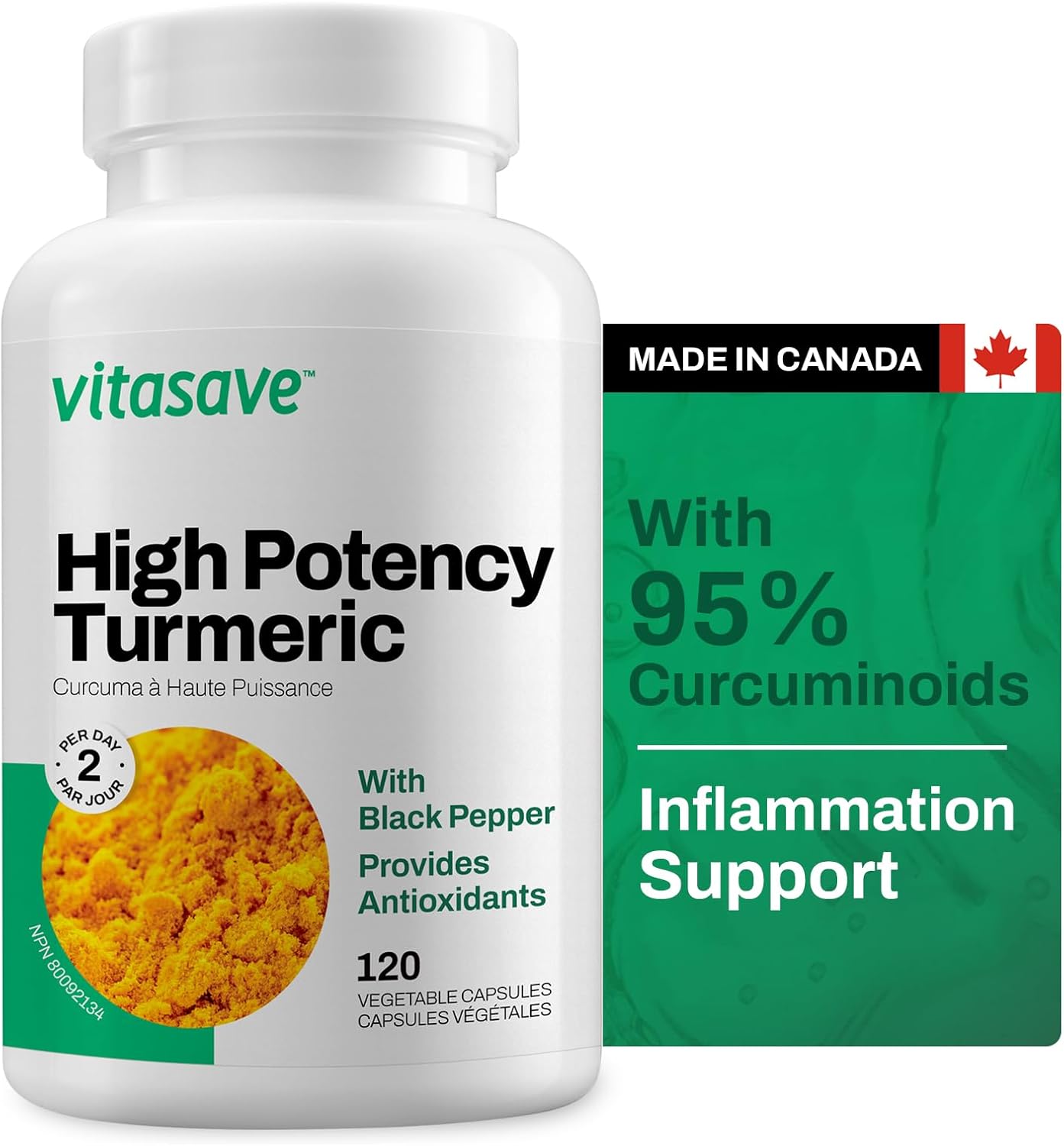 Vitasave Turmeric High Potency (120 VCaps)