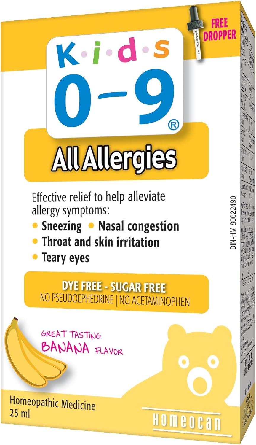 Homeocan - KIDS 0-9 LINE ORAL SOLUTIONS All Allergies 25 mL