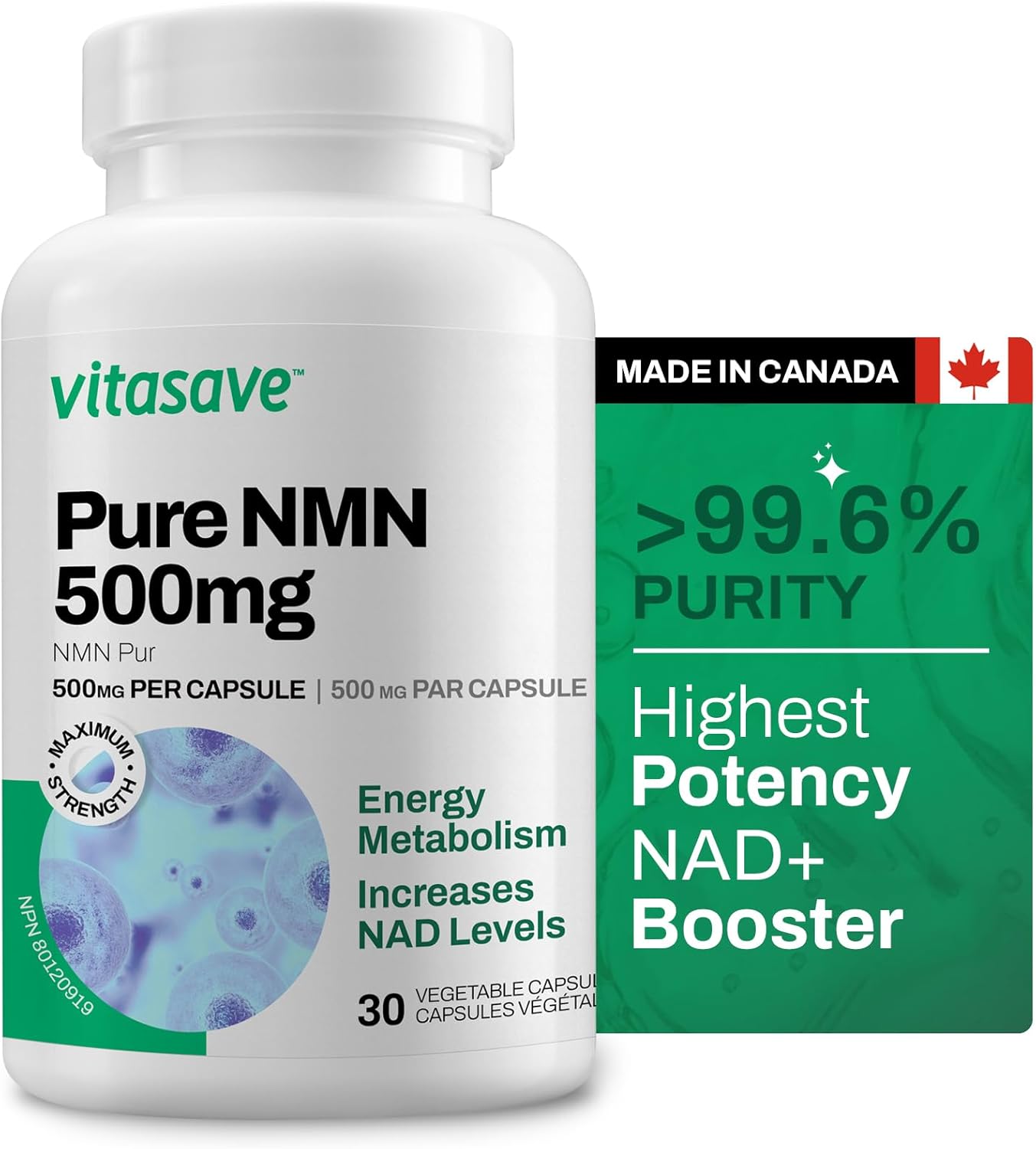 Vitasave Pure NMN 500 mg (30 VCaps)