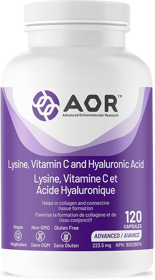 AOR - Lysine, Vitamin C and Hyaluronic Acid 120caps