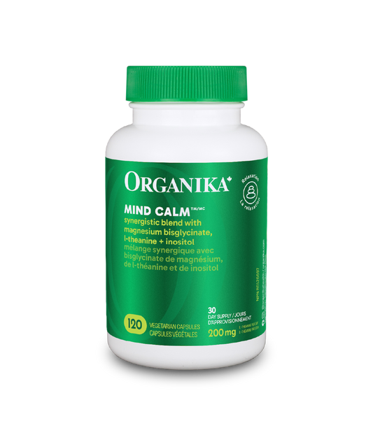 Organika - MIND CALM MAGNESIUM INOSITOL L-THEANINE VEGETARIAN CAPSULES 120VCAP