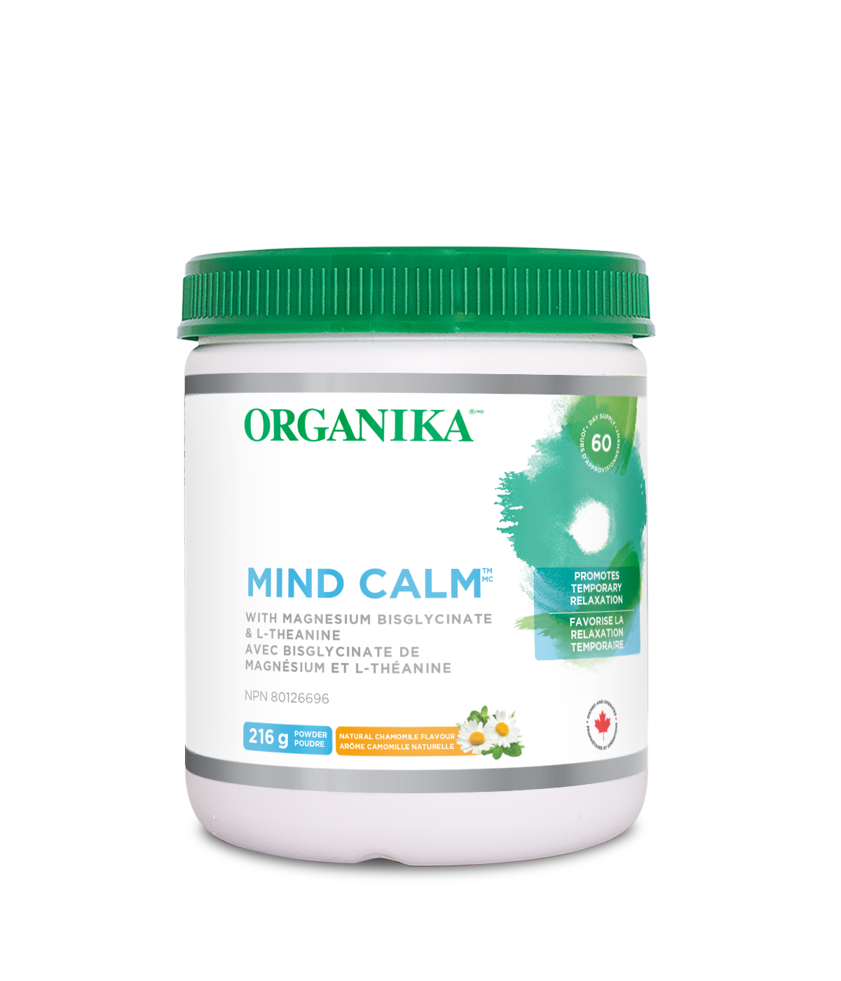 Organika - MIND CALM MAGNESIUM INOSITOL L-THEANINE POWDER 216G