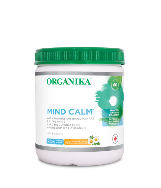 Organika - MIND CALM MAGNESIUM INOSITOL L-THEANINE POWDER 216G
