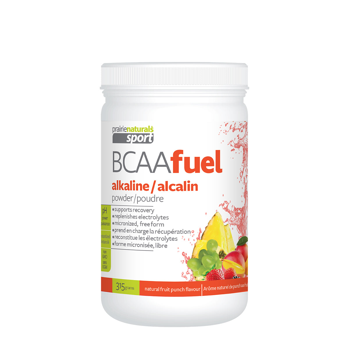 Prairie Naturals - BCAA Fuel pH-Balanced Branch-Chain Amino Acids - Fruit Punch - 315g