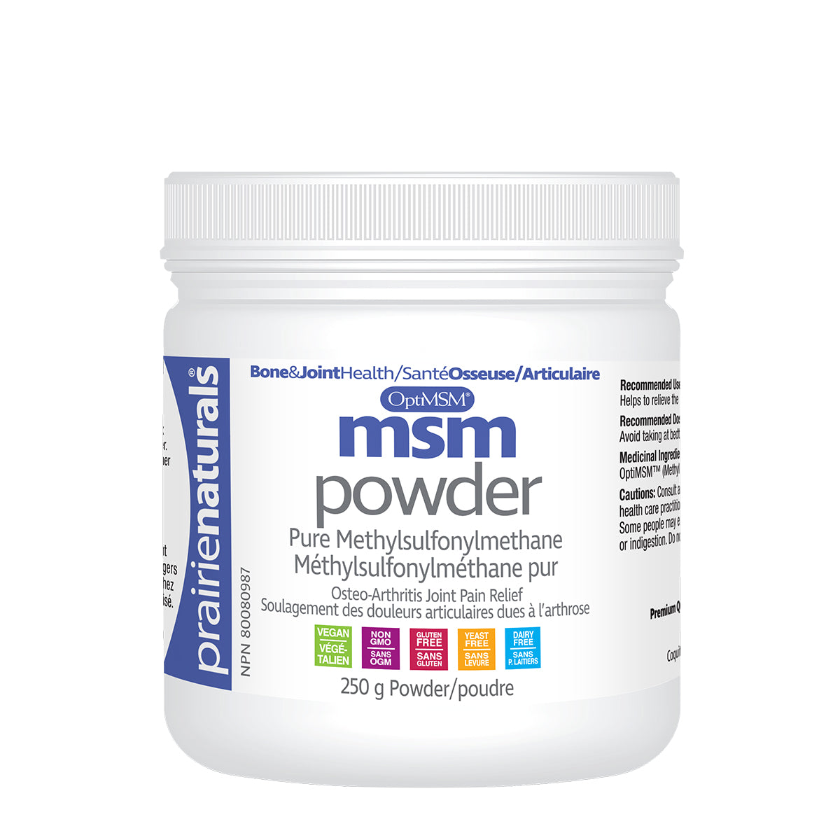 Prairie Naturals - OptiMSM Powder - 250 g