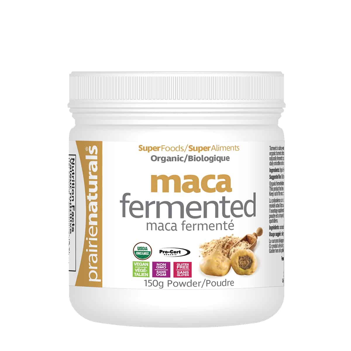 Prairie Naturals - Fermented & Organic Maca Powder - 150g