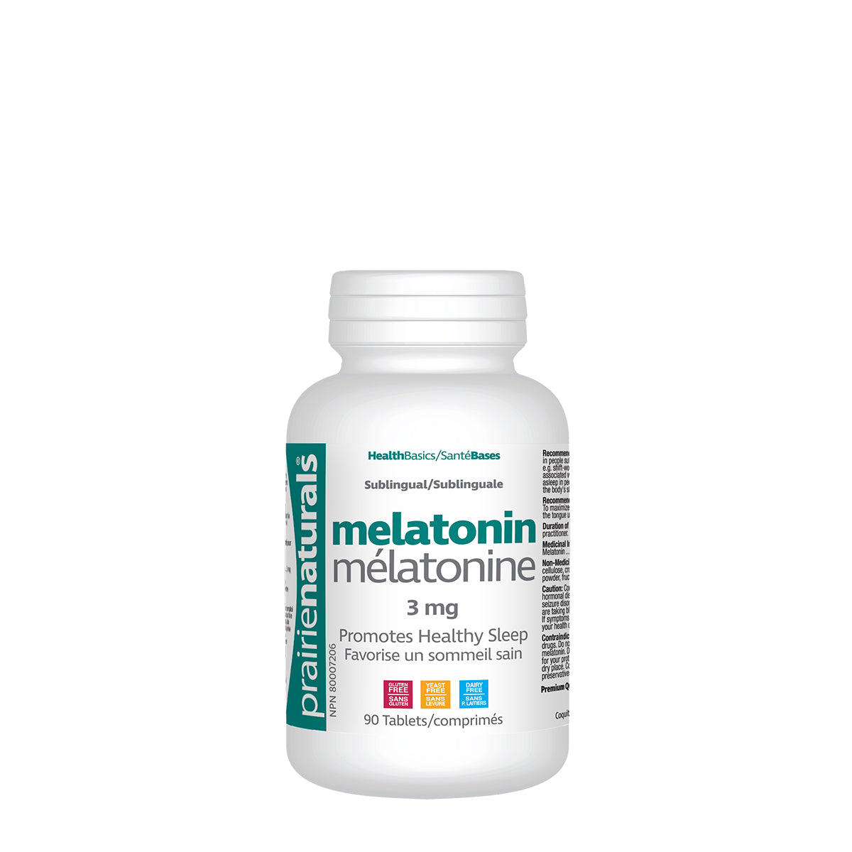 Prairie Naturals - Sublingual Melatonin 3mg - 90 Tablets