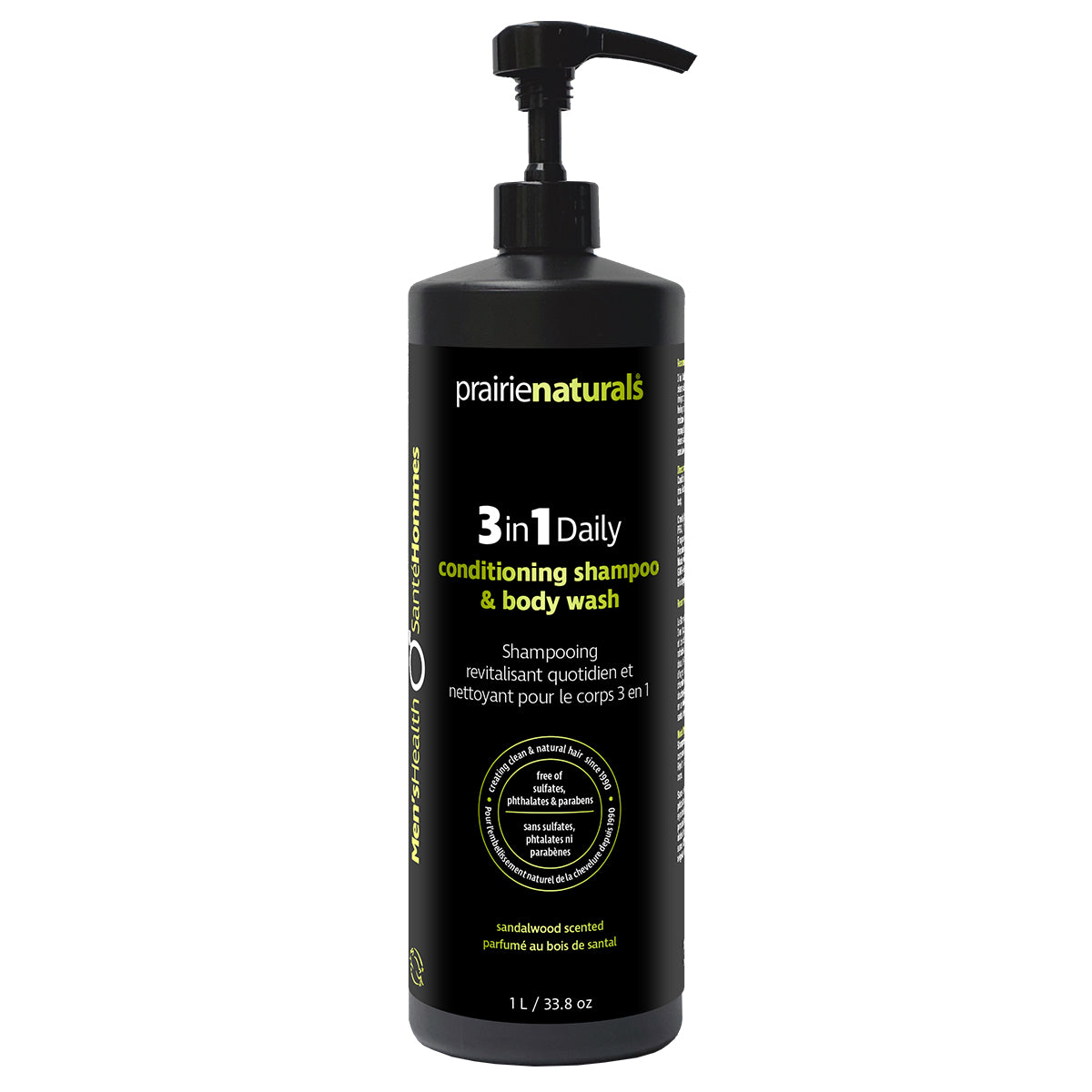 Prairie Naturals - Men¡¦s 3 in 1 All Over Wash - 1000mL