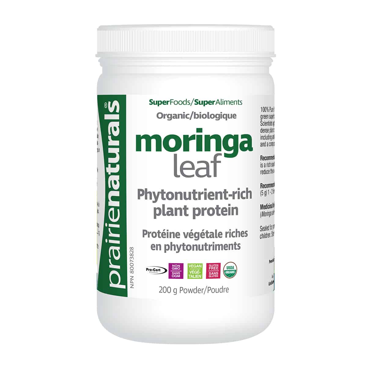 Prairie Naturals - Organic Moringa Leaf - 200g