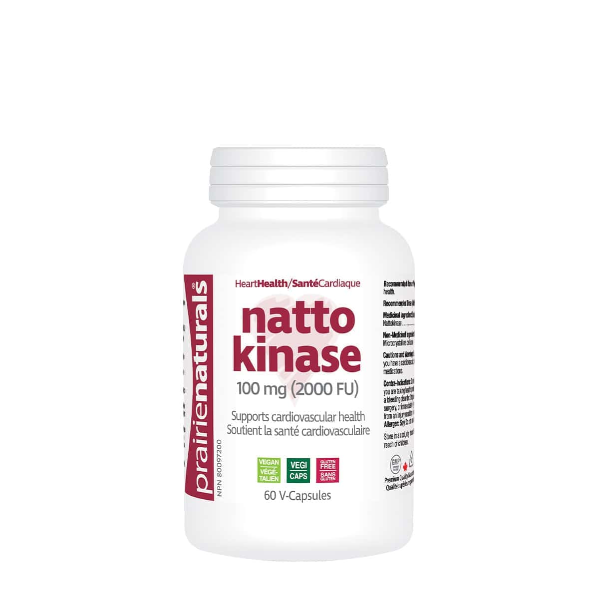 Prairie Naturals - Nattokinase (2000 FU) 100mg - 60 V-Caps