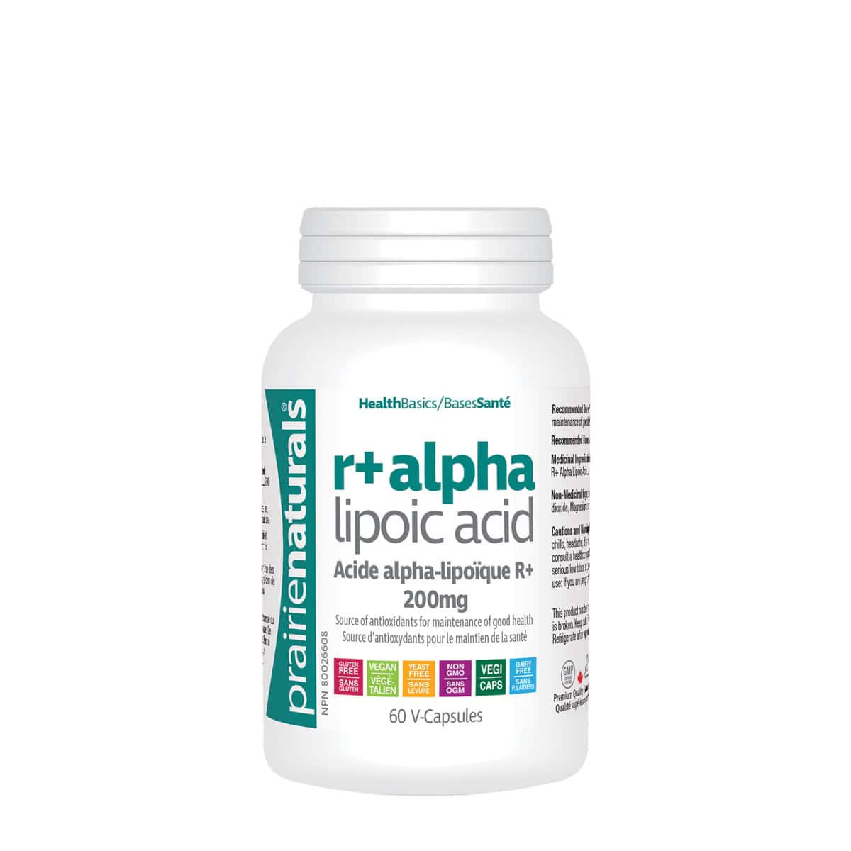 Prairie Naturals - R(+) Alpha Lipoic Acid 200mg - 60 V-Caps