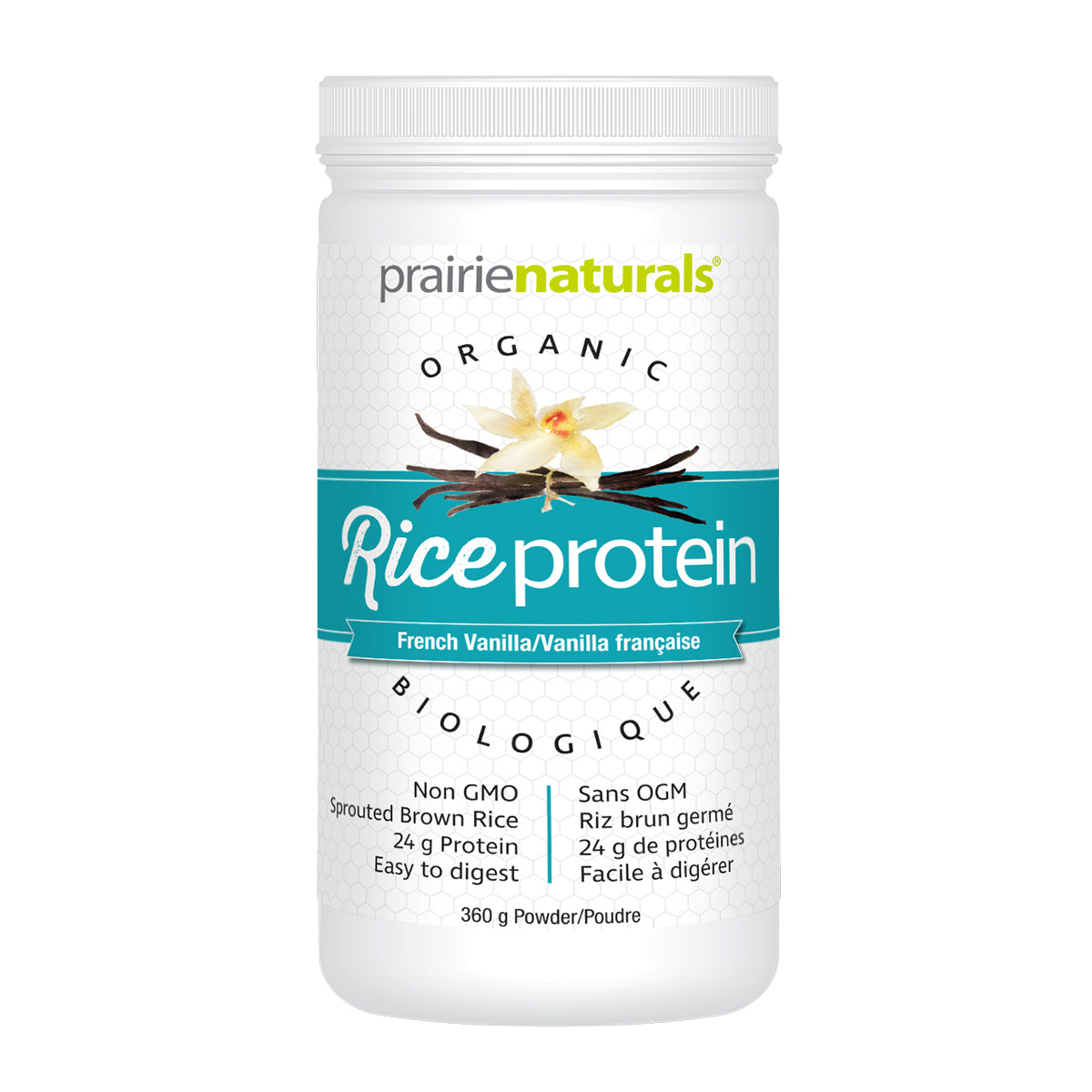 Prairie Naturals - Organic Sprouted Brown Rice Protein - French Vanilla - 360g
