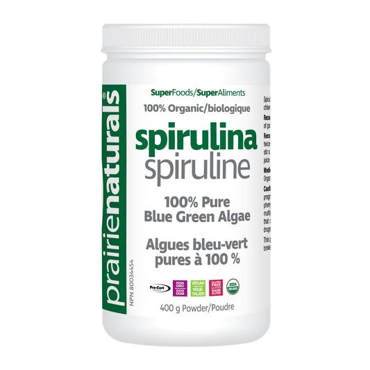 Prairie Naturals - Organic Spirulina Blue Green Algae - 400g