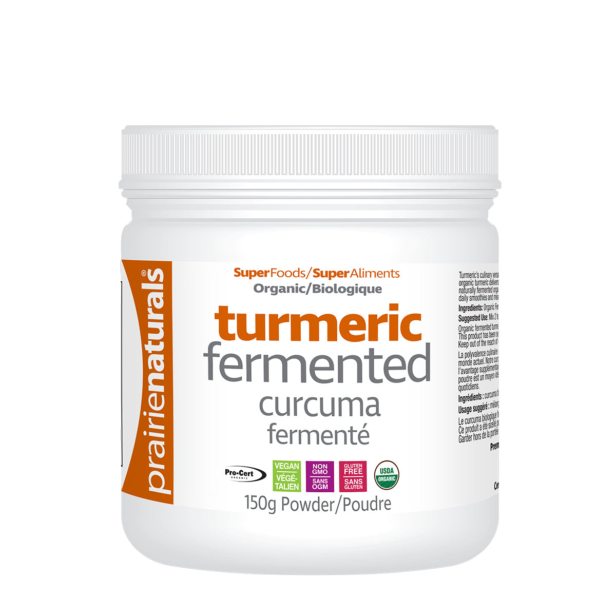 Prairie Naturals - Fermented & Organic Turmeric Powder - 150g