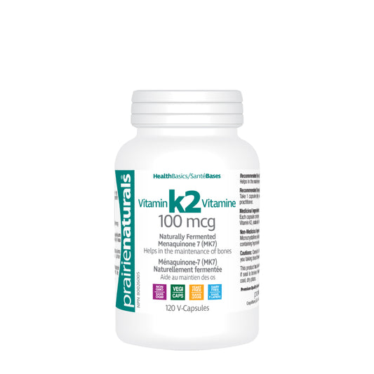 Prairie Naturals - Vitamin K2 MK-7 100mcg - 120 V-Caps