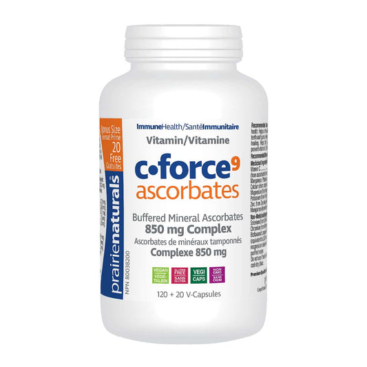 Prairie Naturals - Vitamin C-Force Mineral Ascorbate Vitamin C with Antioxidant-Rich Fruit Blend
Bonus size minimum order quantity 3 units - 120 V-Caps + 20 FREE
