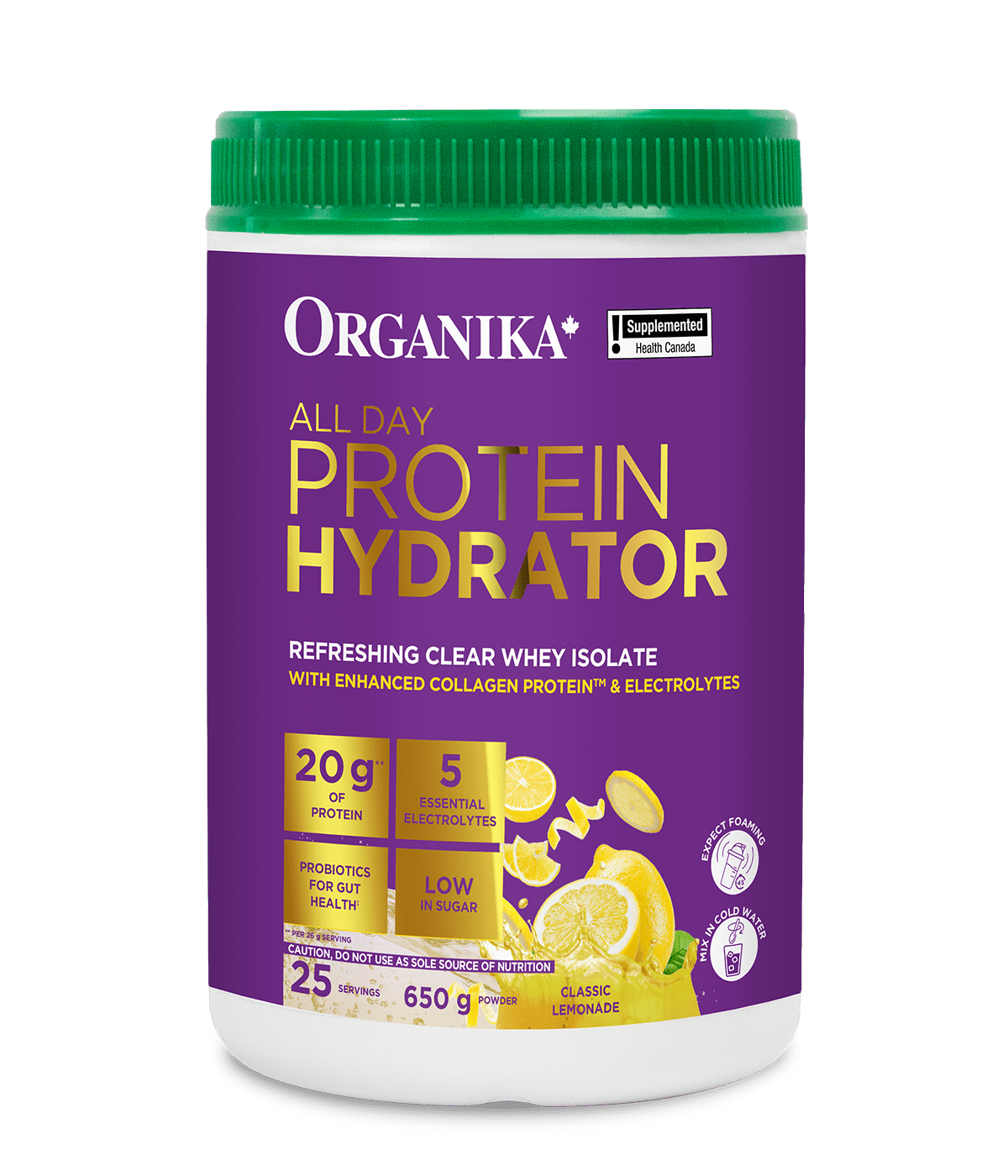 Organika - WHEY PROTEIN HYDRATOR LEMON 650G