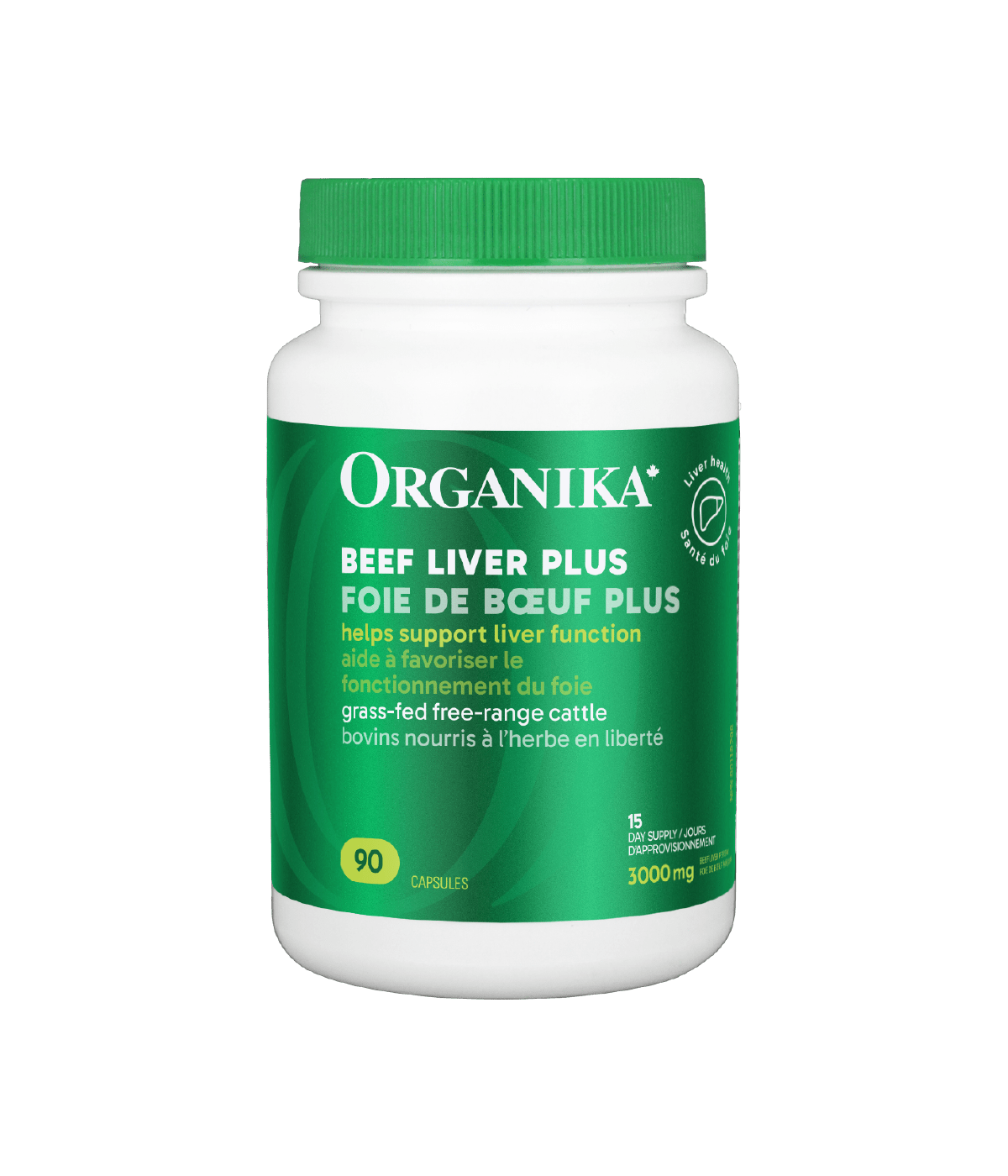 Organika - GRASS FED BEEF LIVER PLUS 500MG 90CAP
