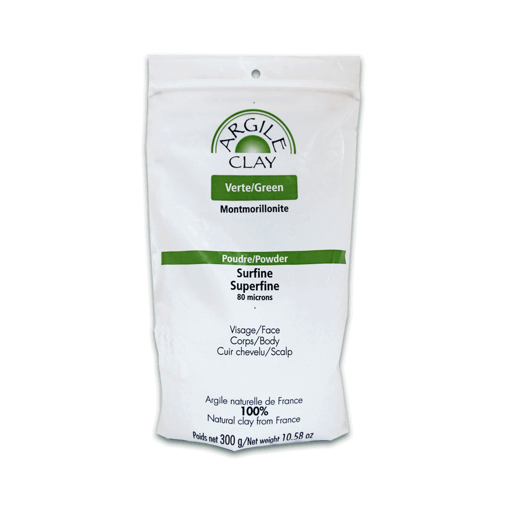 ARGILE CLAY LINE GREEN MONTMORILLONITE CLAY Super Fine - 80 microns 300 g