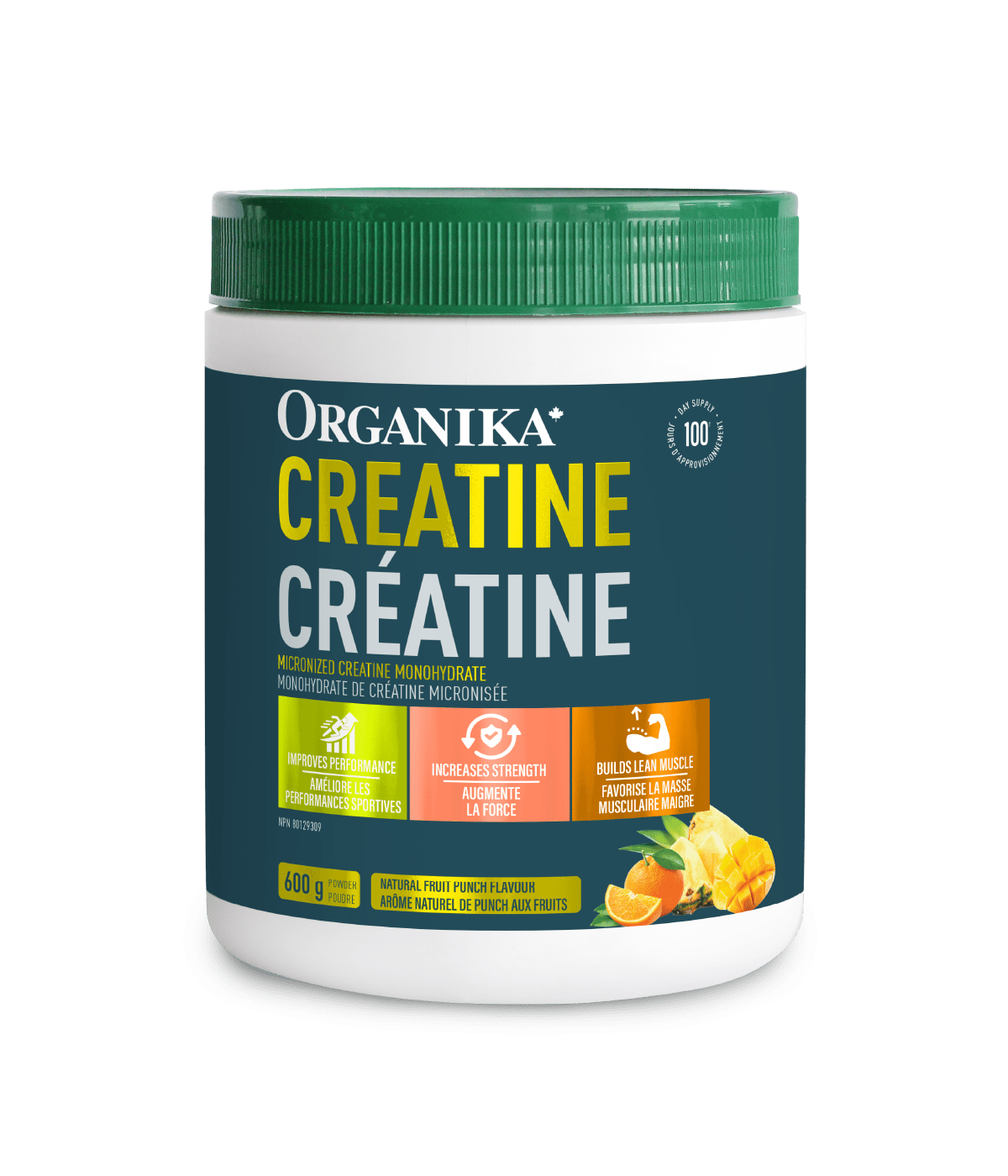 Organika - CREATINE FRUIT PUNCH POWDER 600g