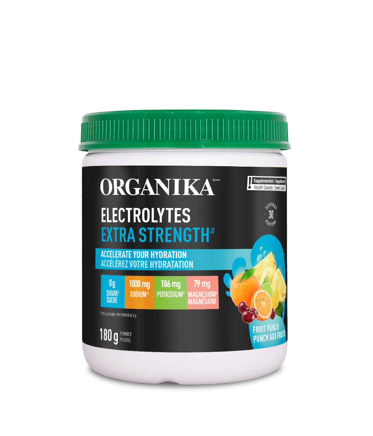 Organika - ELECTROLYTES EXTRA-STRENGTH FRUIT PUNCH 180G