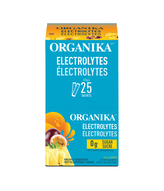 Organika - ELECTROLYTES STICK PACK PINEAPPLE PASSION 3.5G DISPLAY BOX (25 PACK)
