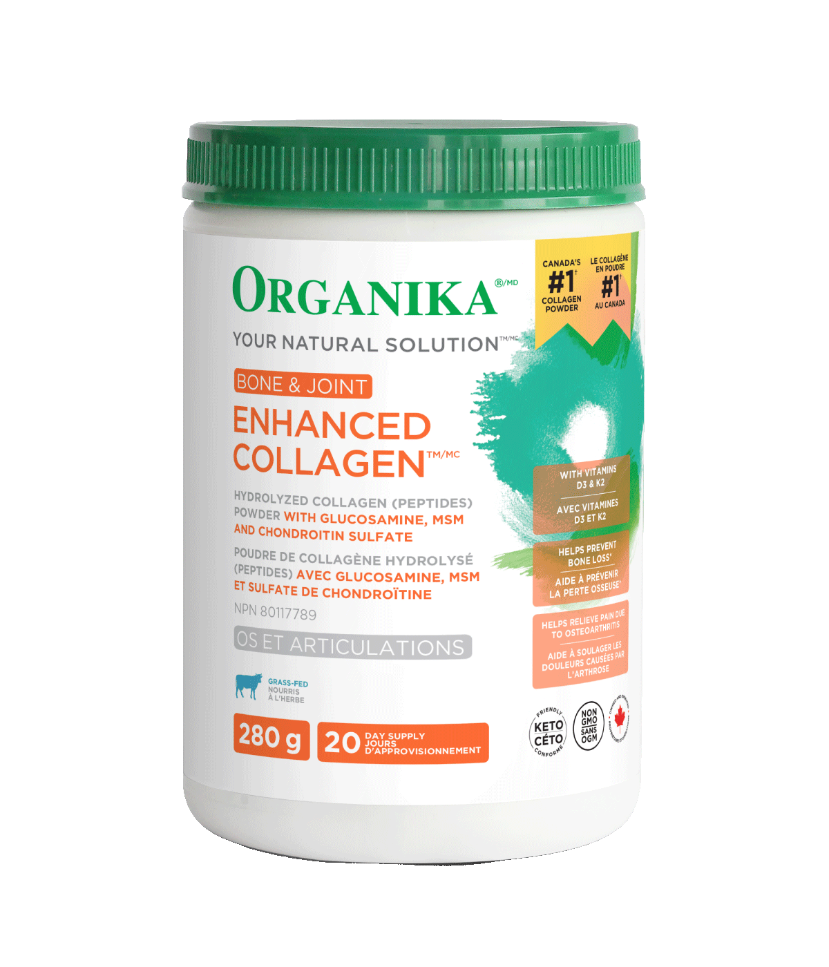 Organika - ENHANCED COLLAGEN BONE&JOINT 280G