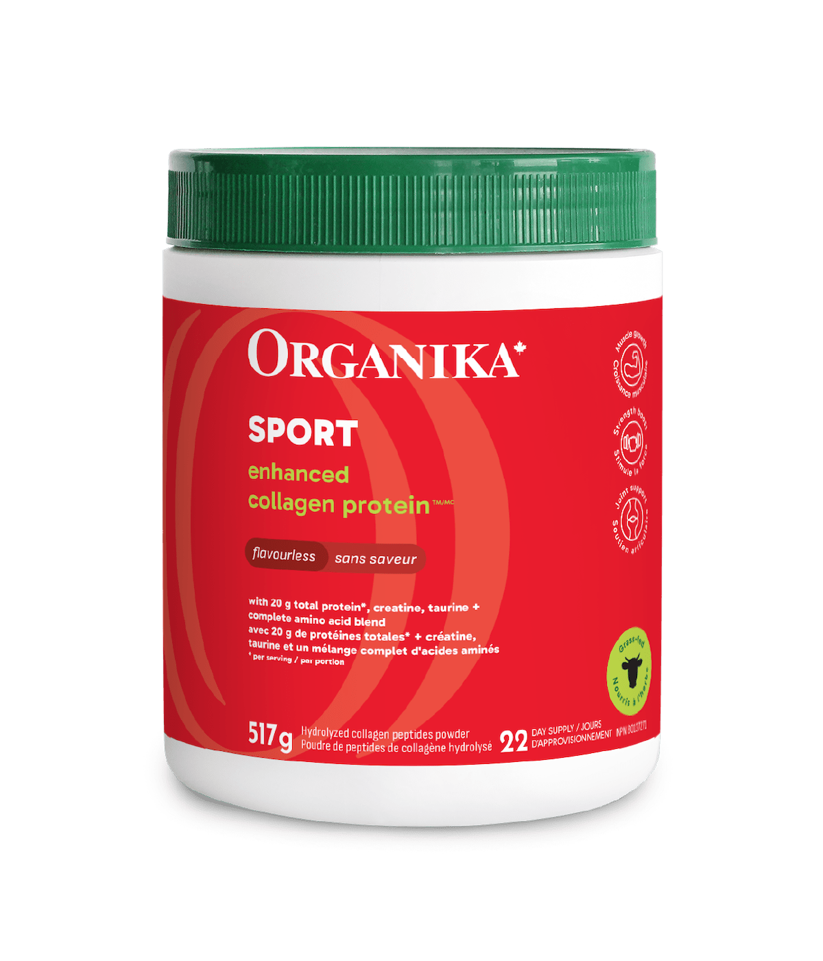 Organika - ENHANCED COLLAGEN SPORT UNFLAVOURED 517G