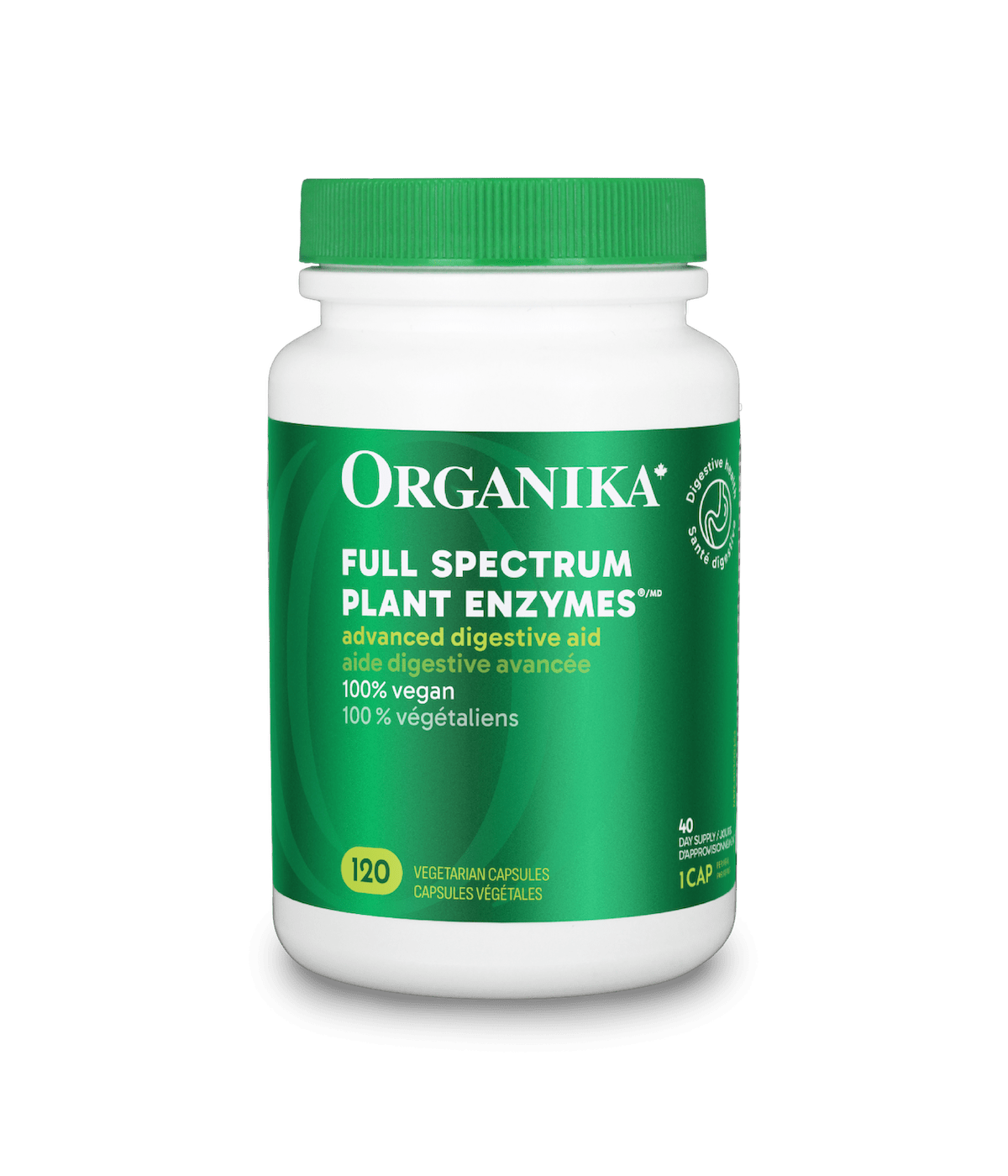 Organika - PLANT ENZYMES FULL SPECTRUM (DIGEZYME) 500MG 120VCAP