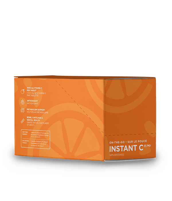 Organika - INSTANT VITAMIN C ORANGE 1000MG 10TAB 8 PACK BOX