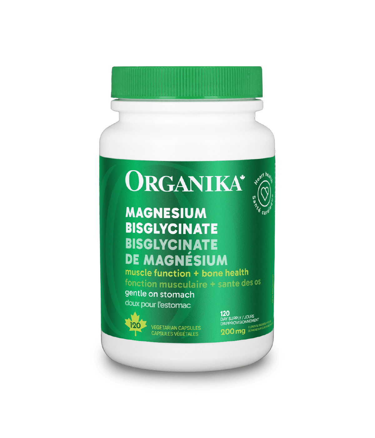 Organika - MAGNESIUM BISGLYCINATE 120VCAP