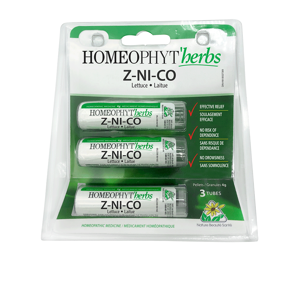 Homeocan - HOMEOPHYT  HERBS LINE Z-NI-CO (zinc-nickel-cobalt - lettuce) 3 tubes    4 g