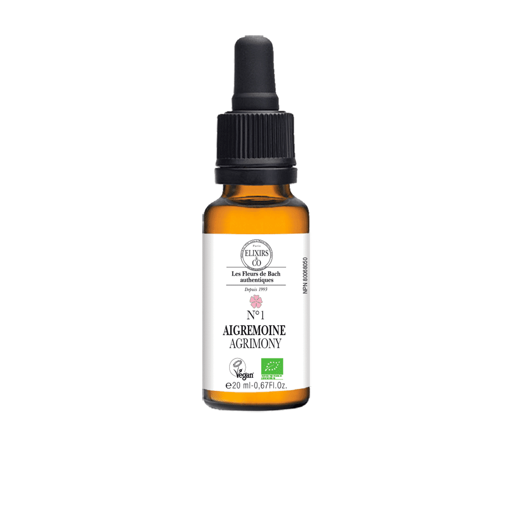 ORGANIC SINGLE BACH FLOWER ELIXIRS No1 Agrimony BIO 20 mL