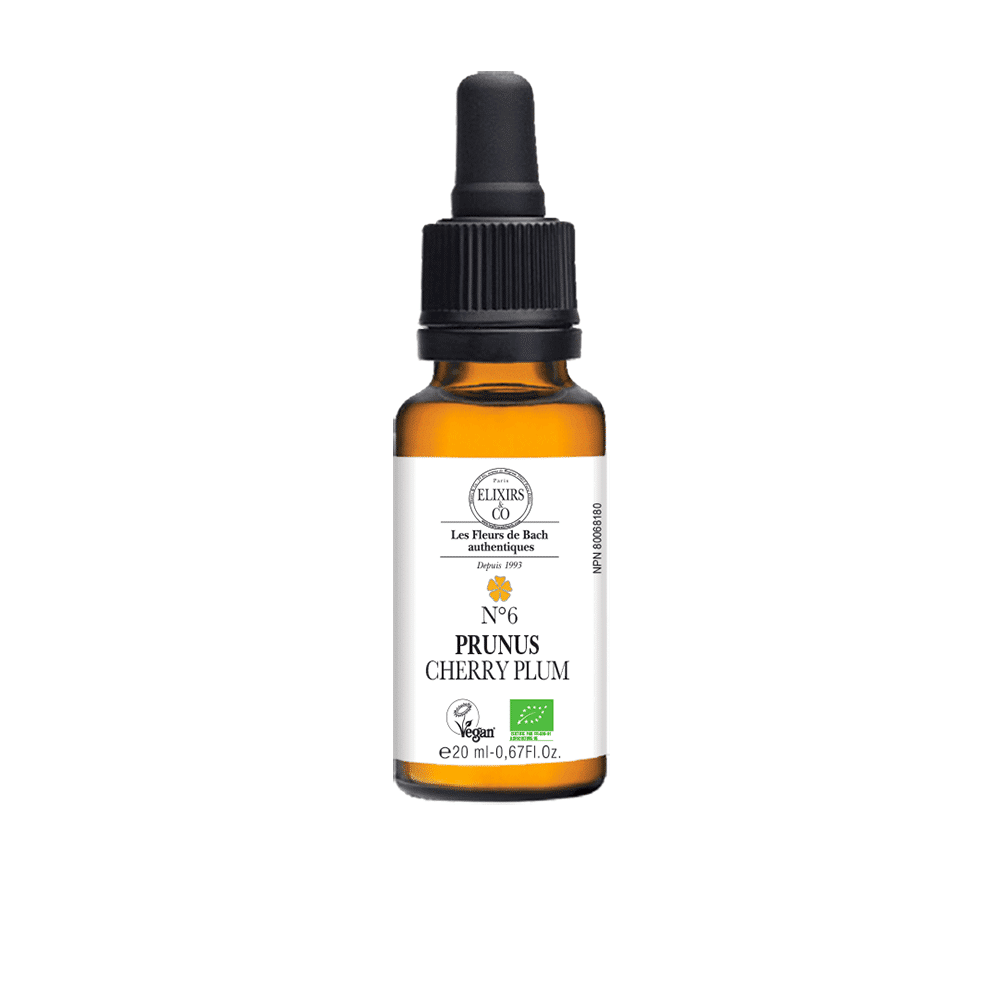 ORGANIC SINGLE BACH FLOWER ELIXIRS No6 Cherru Plum BIO 20 mL