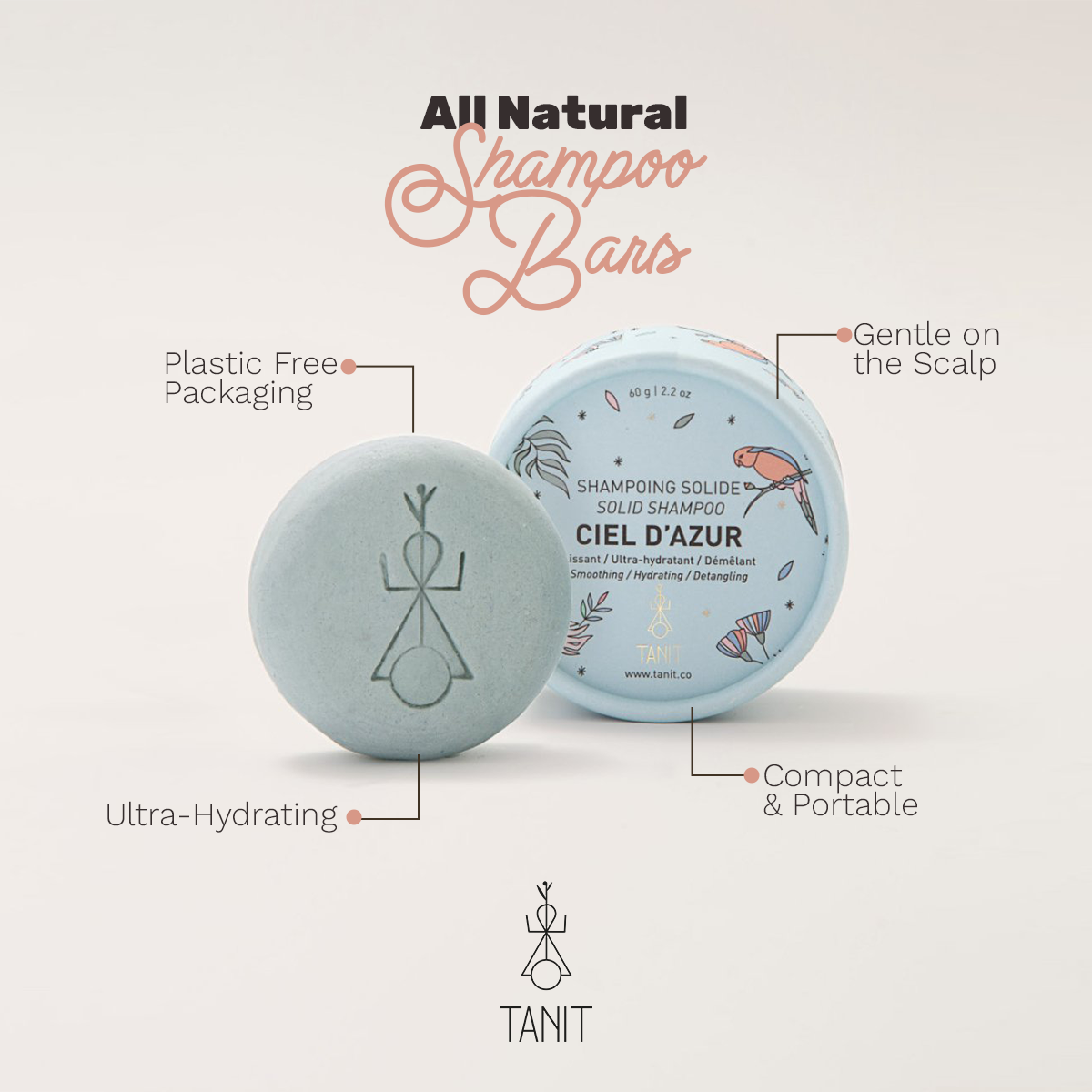 Shampoo Bar - Ciel D'Azur – Dry & brittle hair hydration