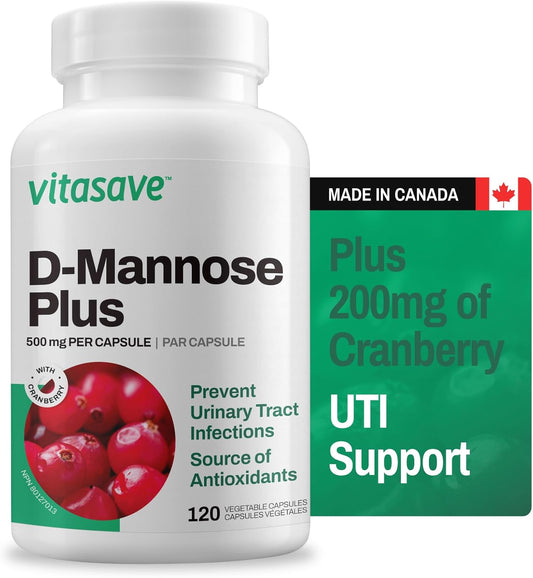 Vitasave D-Mannose Plus Cranberry (120 VCaps)