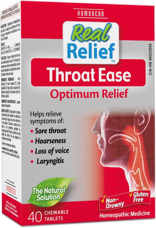 Homeocan - REAL RELIEF LINE (FOR ADULTS) TABLETS Throat Ease 40 comp