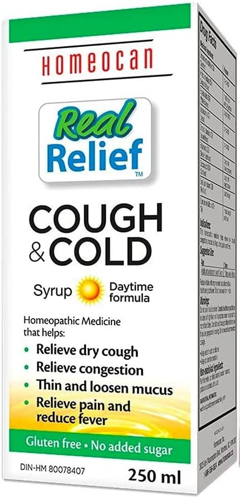 Homeocan - REAL RELIEF LINE (FOR ADULTS) SYRUPS Cough & Cold Day 250 mL