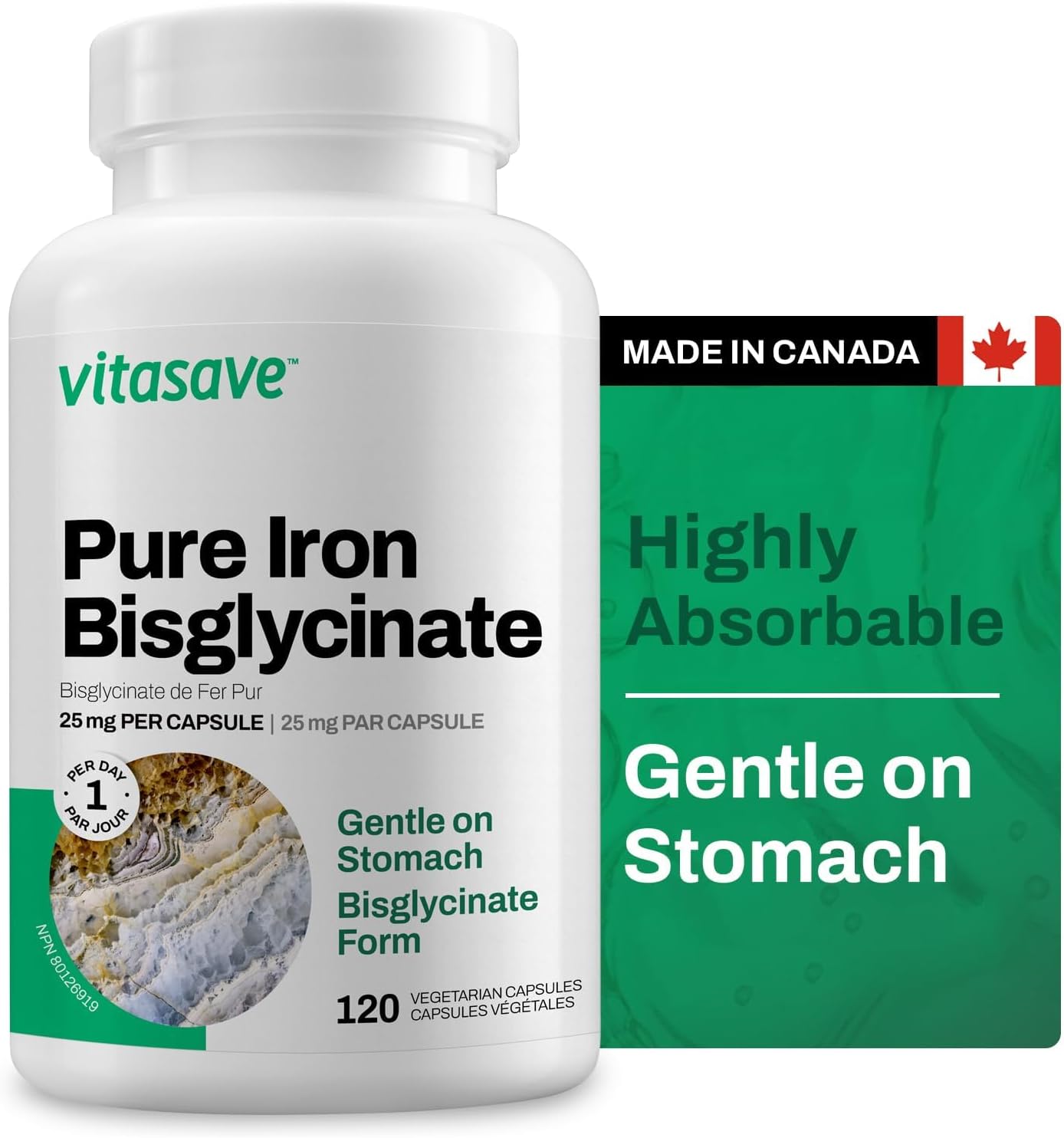 Vitasave Iron Bisglycinate 25mg 120's