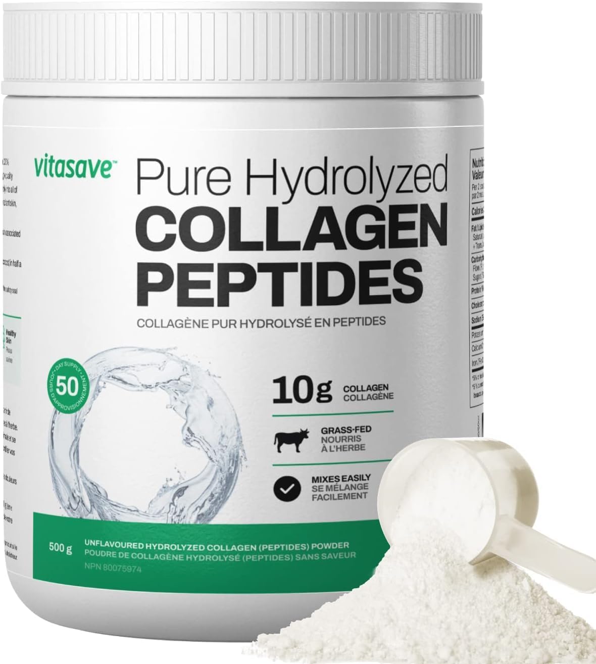 Vitasave Pure Hydrolyzed Collagen Peptides (500 g)