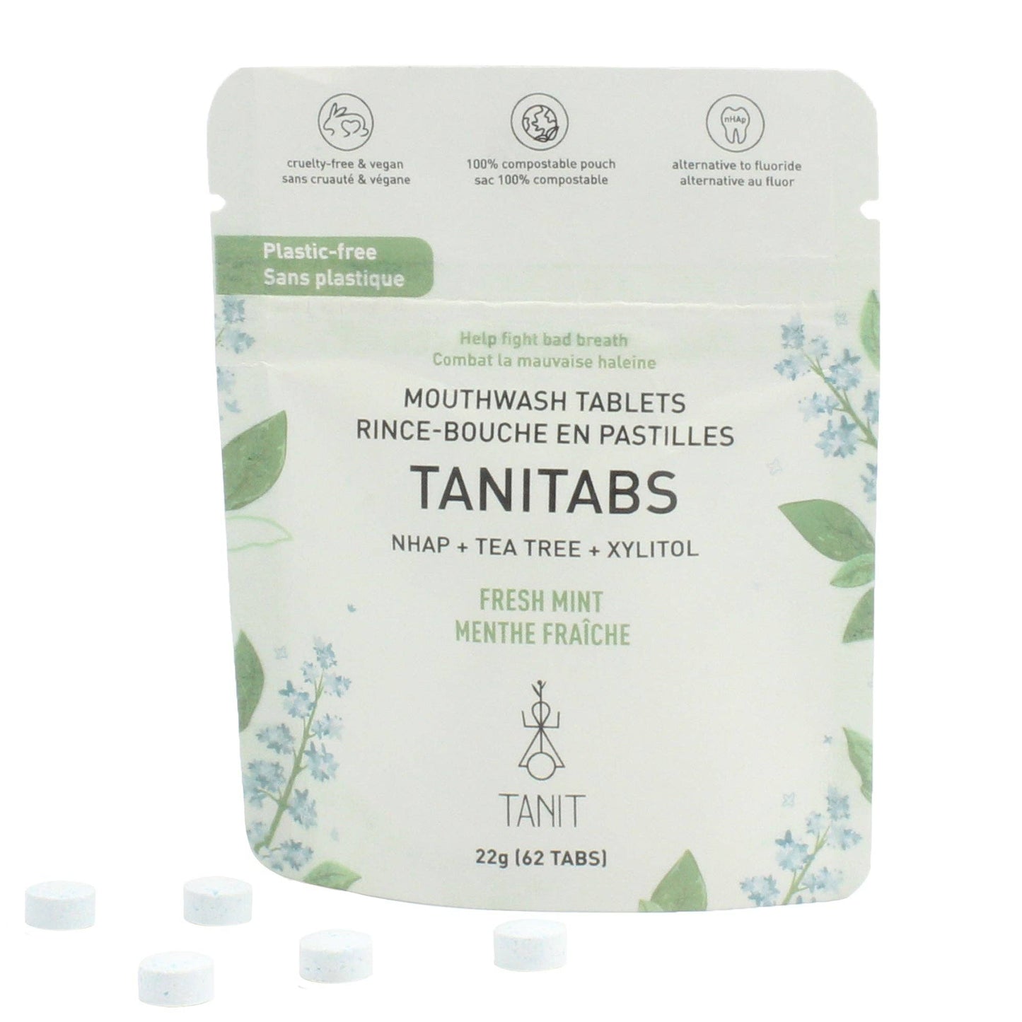 Tanitabs Eco-Refill Packs – Small (62 tabs) Compostable Pouch