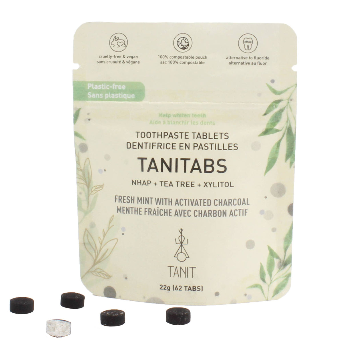 Maple Toothpaste Mint Charcoal Toothpaste Tablets-Compostable Refill 62 tabs – MapleVive