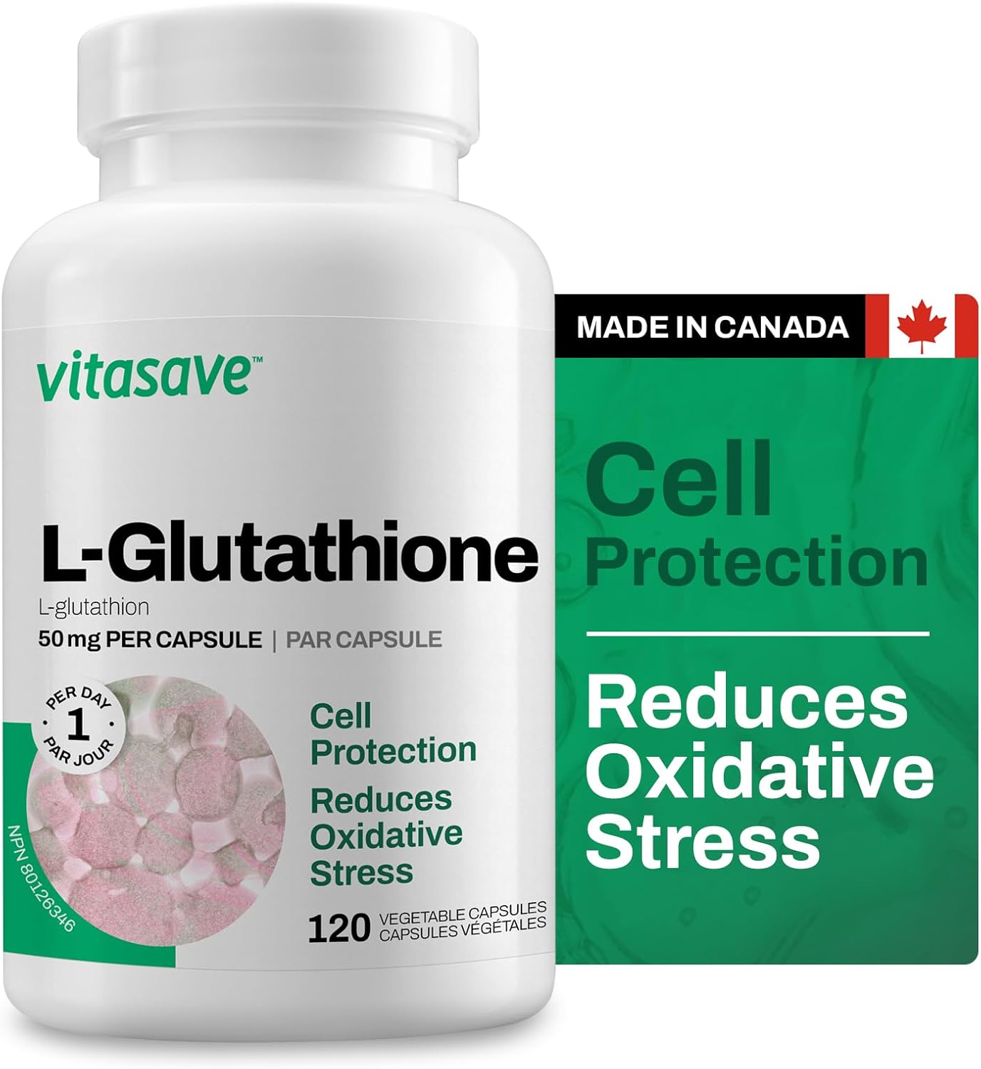 Vitasave L-Glutathione 50mg (120 VCaps)