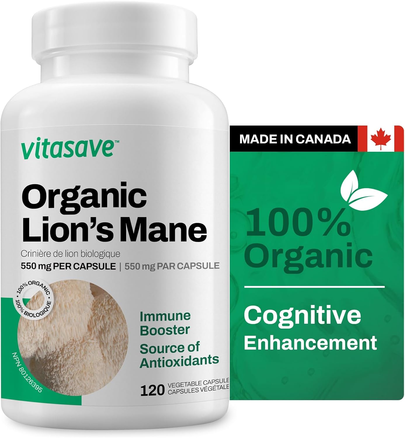 Vitasave Organic Lion's Mane (120 VCaps)
