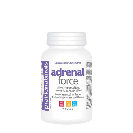 Prairie Naturals - Adrenal-Force Adrenal Cortex Gland, Rhodiola, L-Tyrosine, & Activated B Vitamins - 60 Capsules